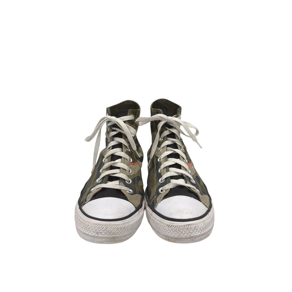 Converse Chuck Taylor 10.5 All Star Hi sneakers camouflage with orange branding